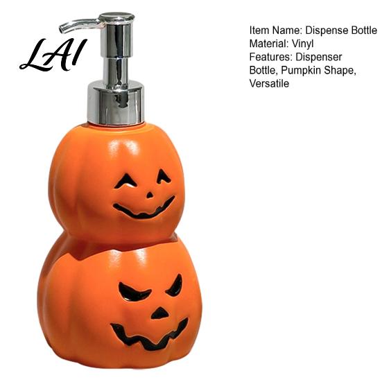 Functional Halloween Home Decor Grimace Pumpkin Soap Dispenser Bottle Lotion Pump Bathroom Refillable Container for Liquid And Body Wash Vinyl Holder