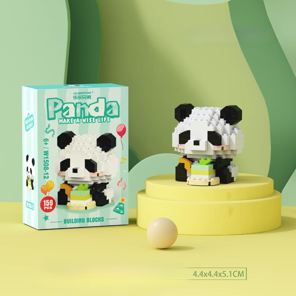Velká velká panda květina ovoce Lai Menglan panenka Puzzle sestavení stavebnice dárková hračka