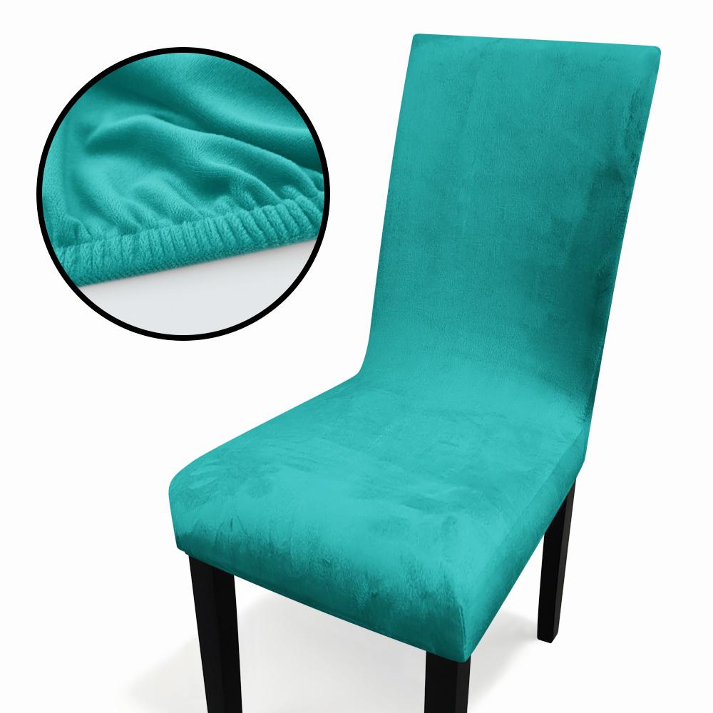 Velvet Home Dining Seat Protector Premium Velvet Chair Cover Thickened Solid Color Stretchable Full Coverage Chair Covers 2026
