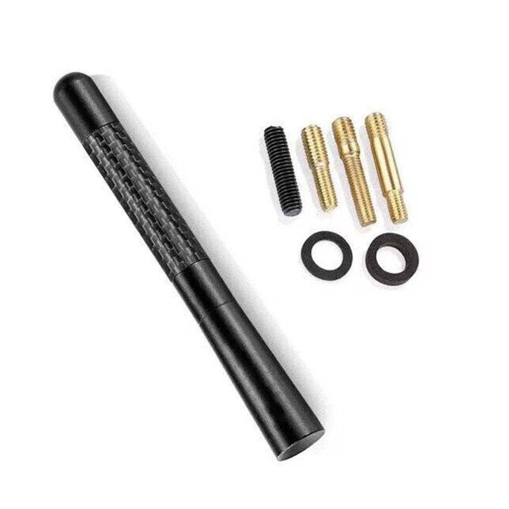 Antenna Radio Corta Universale per Auto 3cm/5cm/12cm Antenna per Tetto Auto in Fibra di Carbonio Antenna Radio Aerea Ricevitore FM/AM Antenne Metalliche