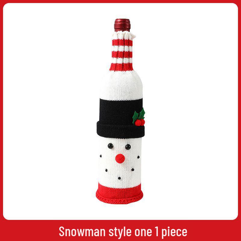 Creative Christmas Champagne & Wine Bottle Covers: Festive Dining Table Decorations