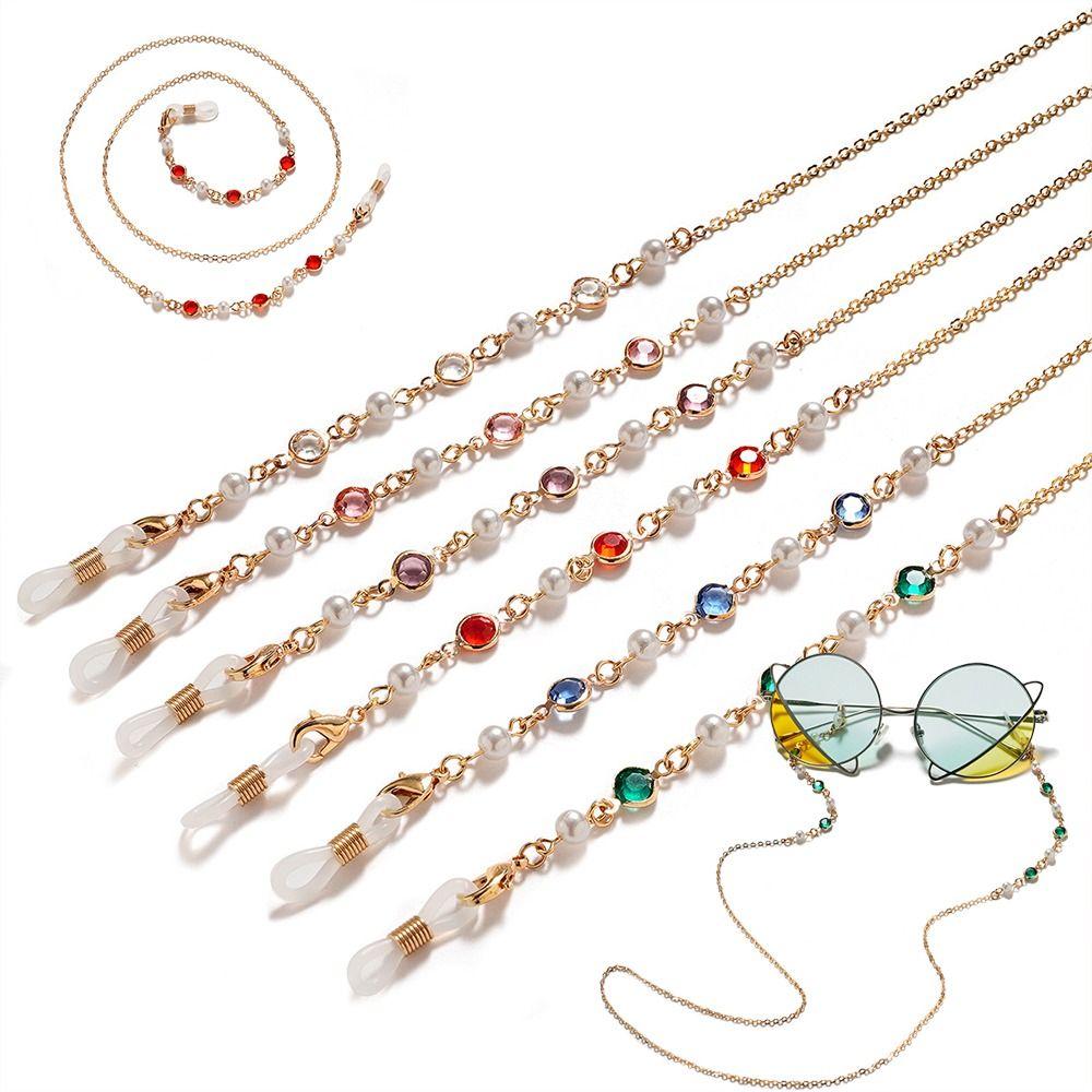 1PC Pearl Beaded Eyeglasses Chain Alloy Sunglasses Lanyard New Glasses Strap Fashion Accessory