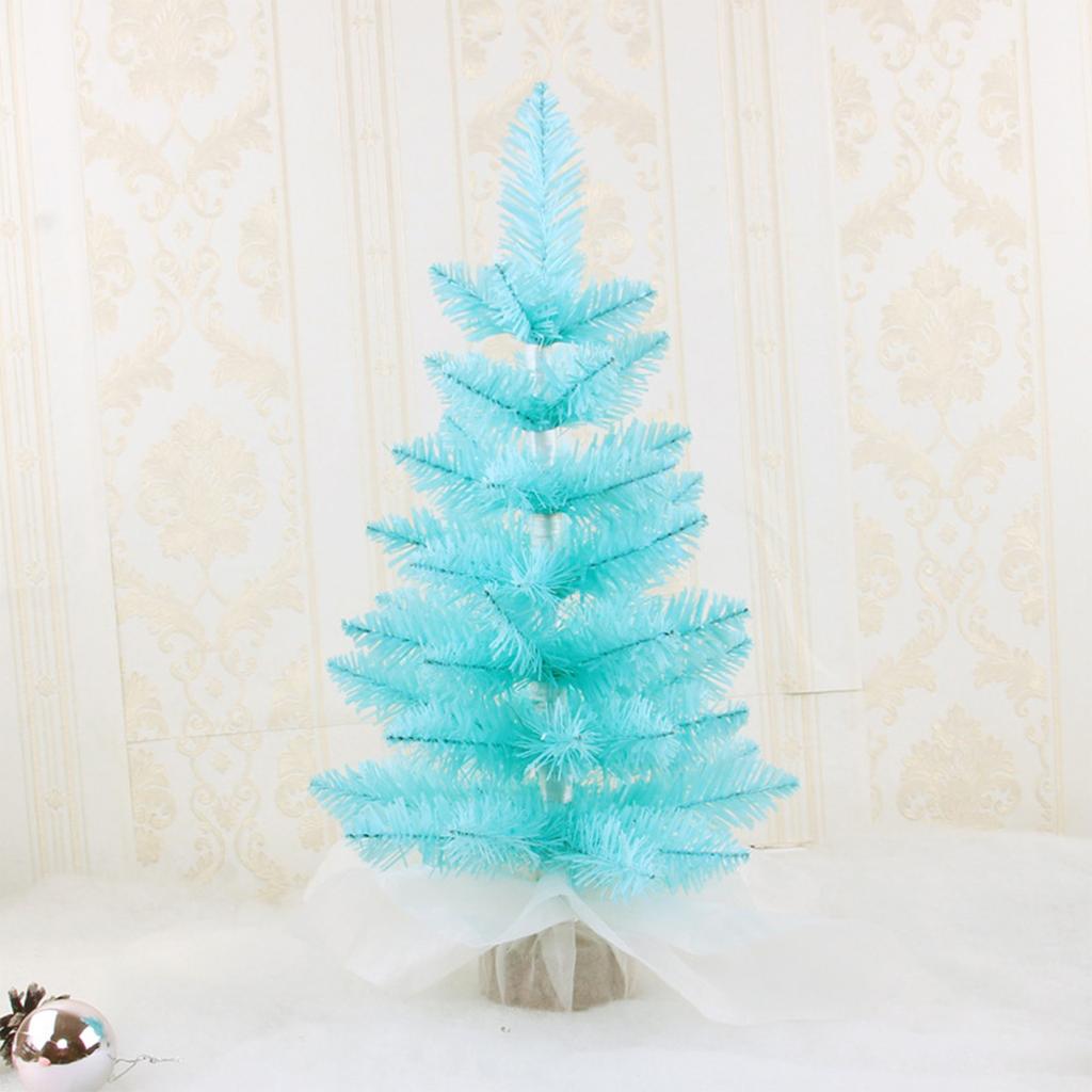 45cm Artificial Christmas Tree Pink Classic Xmas Pine Tree With Plastic Stand Artificial Christmas Decoration Accessories Gift