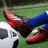 Kids Soccer Cleats Artificial Turf Low-Cut Training Shoes With Hook Loop Breathable Mesh Lining