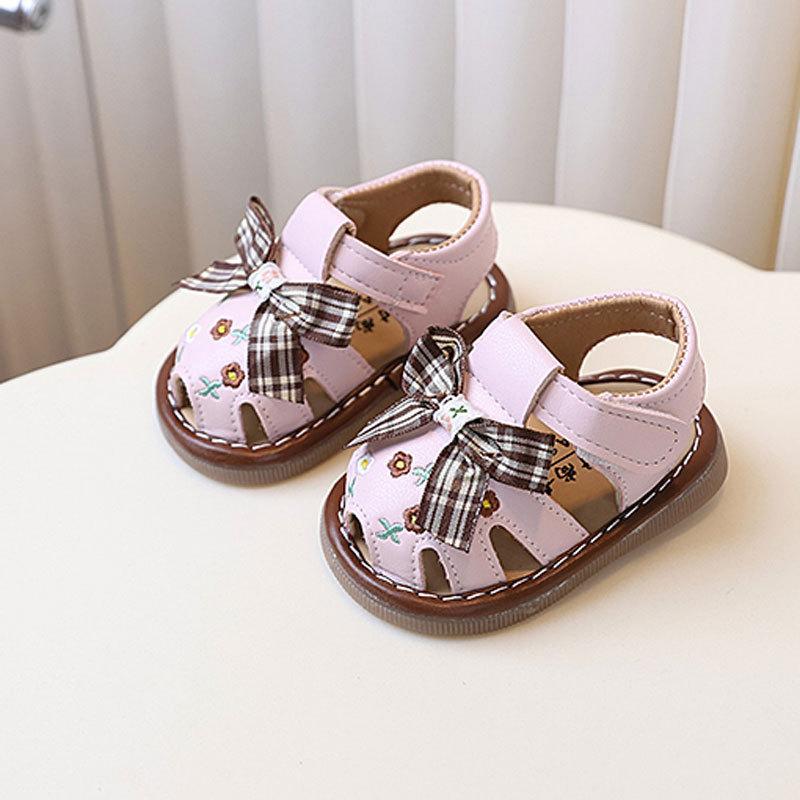 

Летняя Новая Обувь для Девочек 0-2 Года Малышка Милые Обувь-Пищалки Туфли Принцессы Малыш 16