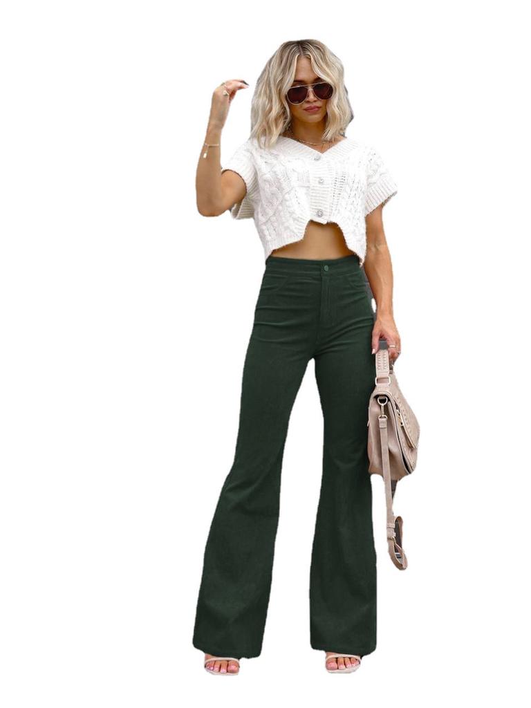 Winter New Solid Velvet Casual Fashion Personality Women's Pants Trendy Brand Casual