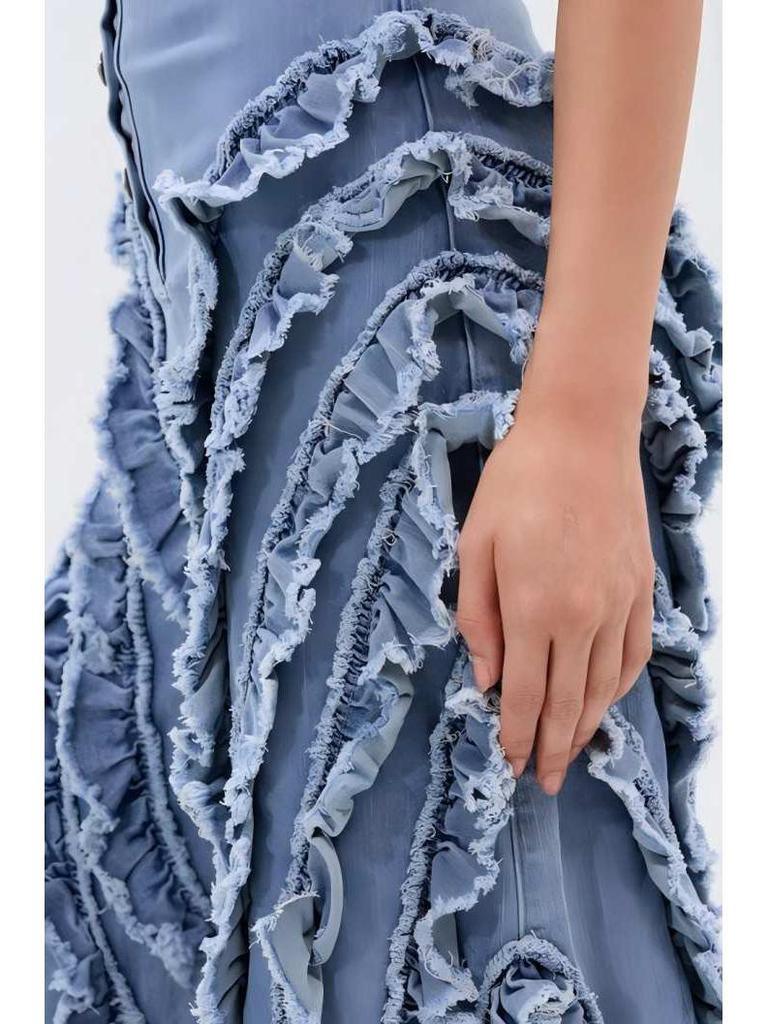 2025 European & American Women's Denim Jumpsuit: Short Sleeve, Lace-Up, Wide-Leg Jeans