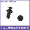100 Pcs 5mm Dia Black Car Auto Plastic Rivet Push Type Door Bumper Fasteners