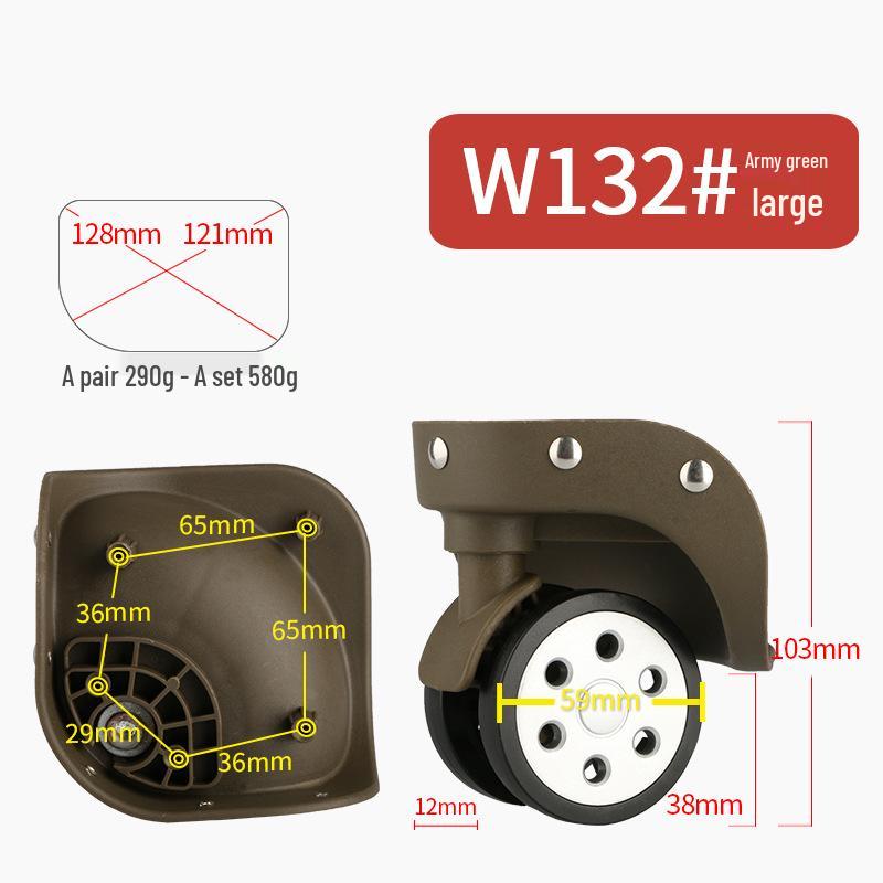 Universal Leather Trolley Case Wheels - Silent Replacement Casters for Luggage