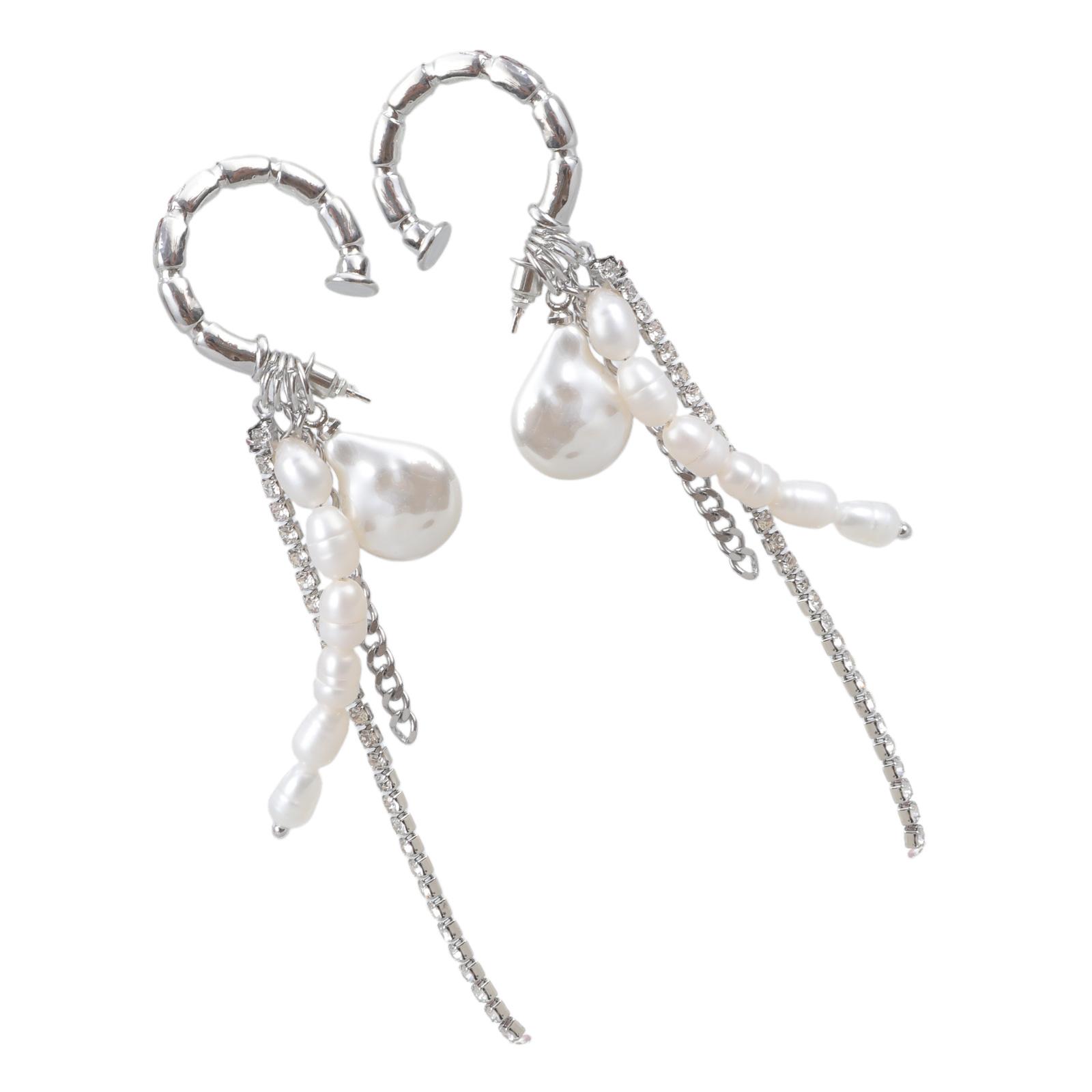 

Luxurious Alloy Baroque Tassels Earrings With Rhinestones Unique Ear Rings Charm For Formal Events And Daily Glamour