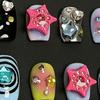 10 Pcs Handmade Short Fake Nails With Sparkling Small Diamonds High Quality Press On Nails For Various People