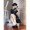 Mrinoyume Sexy Lolita Dress, Black and White, Chinese Style, Cute Costume (Sizes L, D)