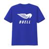 T-shirt con Stampa Logo Buell Motorcycles Girocollo vintage Lavata Comoda Elasticizzata moda Casuale Traspirante streetwear