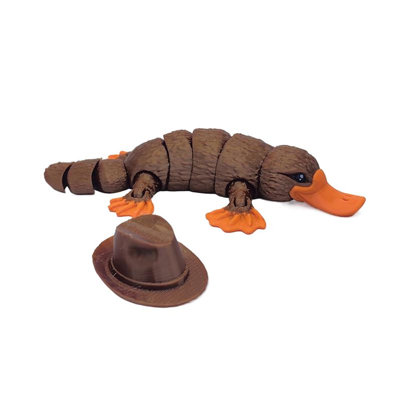 3D Printed Articulated Platypus Fidget Toys Dynamic Animals Toy Full Articulated Flexible  Platypus Toys Adults Fidget