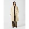 Cc Collect. Women S Wool Fox Blend Single Long Coat c254mSg561