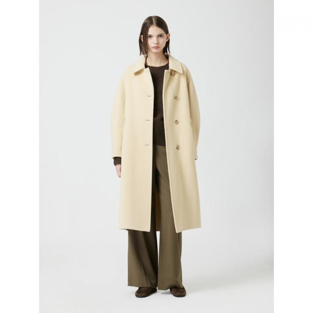 Cc Collect. Women S Wool Fox Blend Single Long Coat c254mSg561