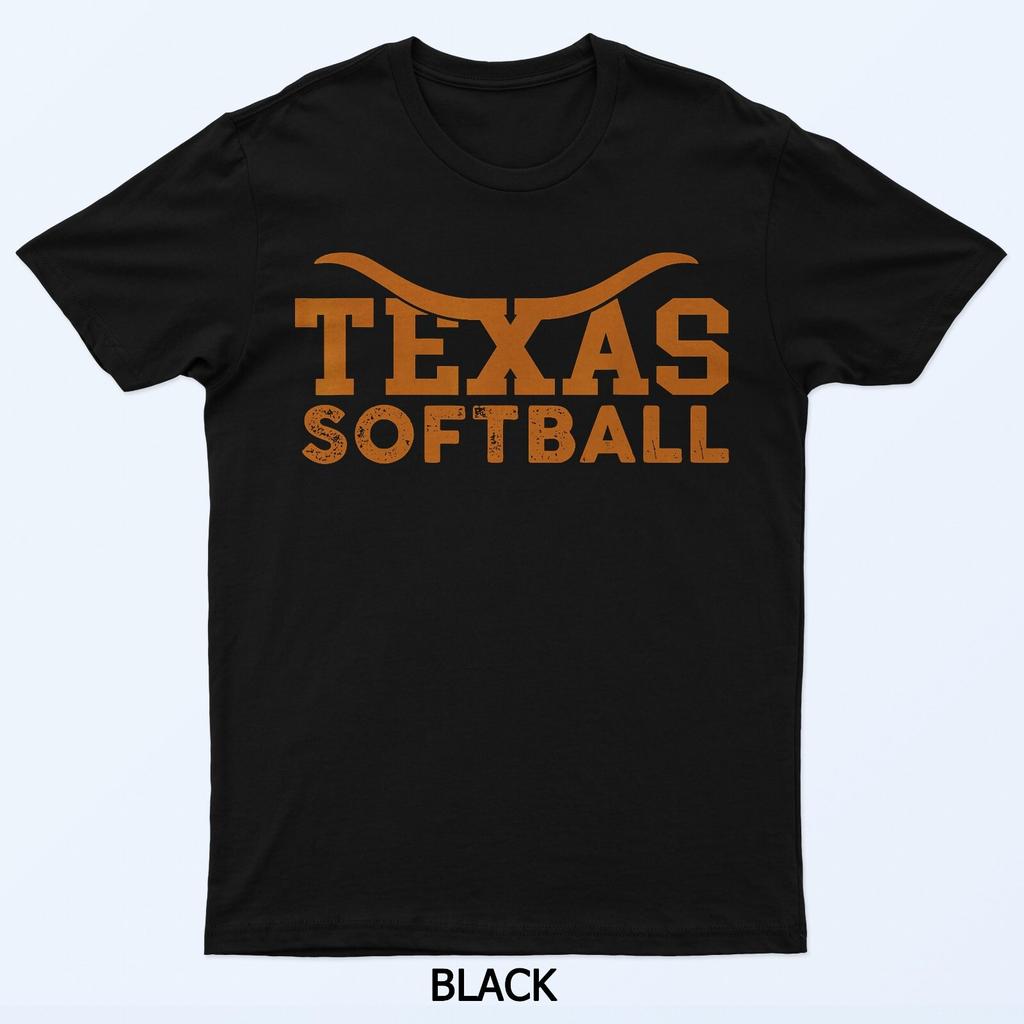 Tričko pro fanoušky softballu v Texasu pro hráče, trenéry a fanoušky