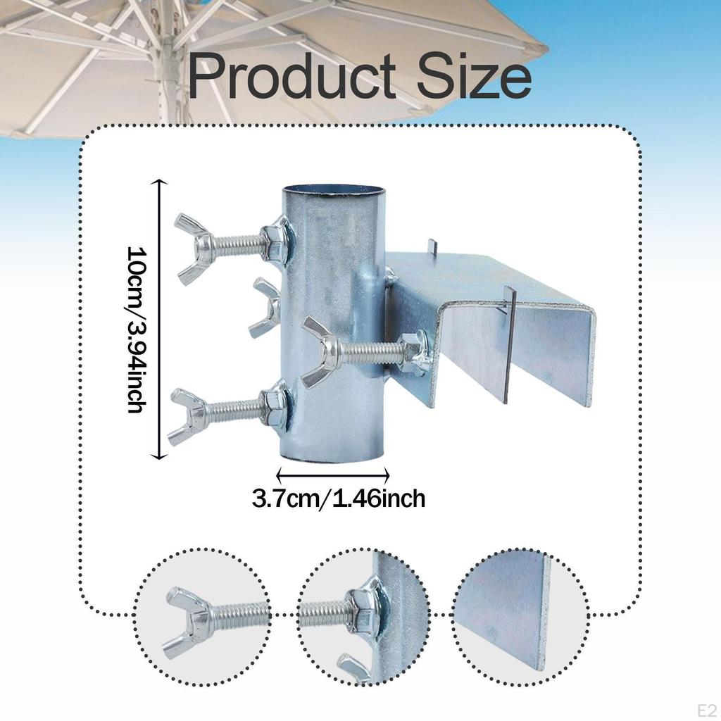 Uchwyt na parasol do pokładu Regulowany mocowanie zaciskowe Stojak na ławkę do krzesła na zewnątrz
