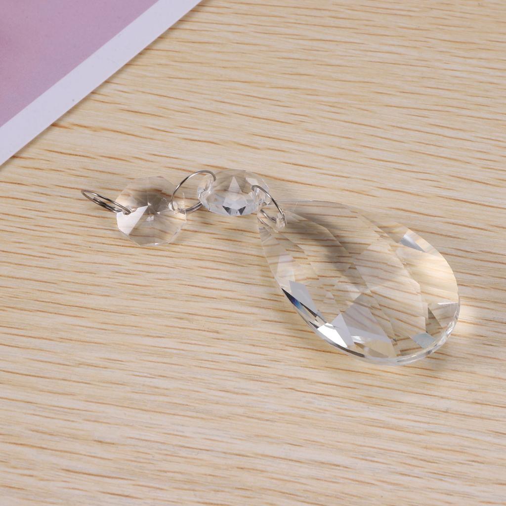 A44Z-20Pcs Chandelier Crystals,Clear Teardrop Crystal Chandelier Pendants Parts Beads,Hanging Crystals For Chandeliers