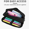 Double Layered Portable Pen Bag Large Capacity Stationery Organizer  Desk Organizer
