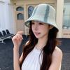 Fisherman Hat Ladies Summer Striped Cotton Sun Protection Wide Brim Casual Beach Cap
