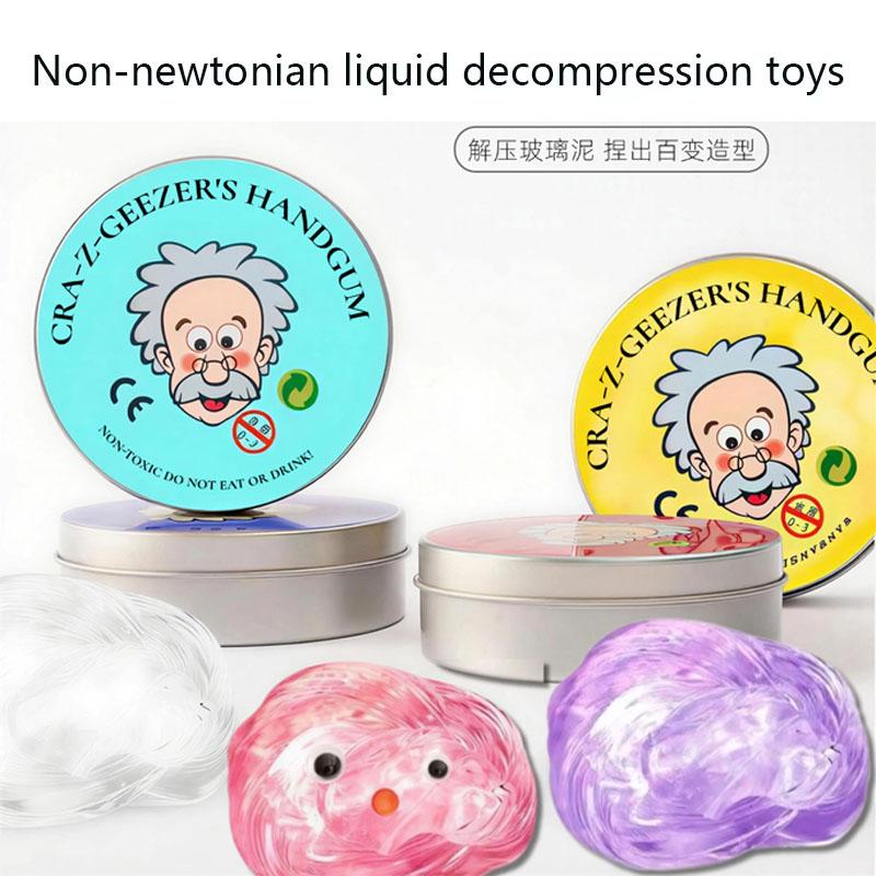 Activating Toys Lab Putty Crystal Clear Glass (1 Pack) Best Thinking Smart Crazy Stress Putty With Tin, Sensory & Bouncing Toy Children Gifts