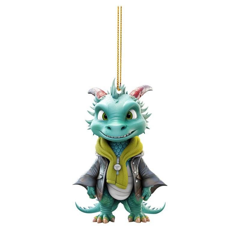 

Colorful And Unique Acrylic Dragon Christmas Hanging Decoration For Ornamentation Car 8