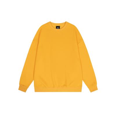 Basic Solid Color Fashionable Crew Neck Twill Sweatshirt Luxurious Relaxed-fit Versatile Unisex Long Sleeve Basic Streetwear Sweatshirt