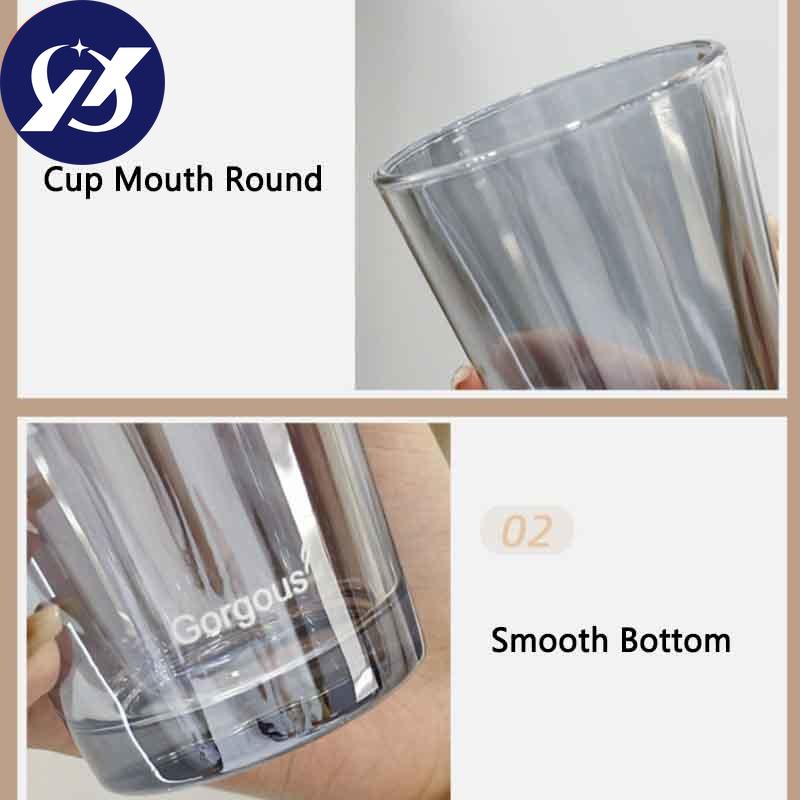 Northern Lights Straw Glass Large-capacity Household Water Cup Coffee Simple Fason Cup