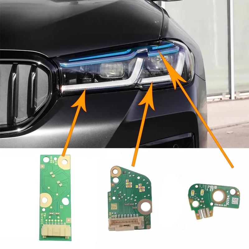 For BMW 530i 540i M550i G30 G31 M5 F90 2020-2023 DRL Style Daytime Running Lights Turn Light LED Boards Set 23508301 23508302