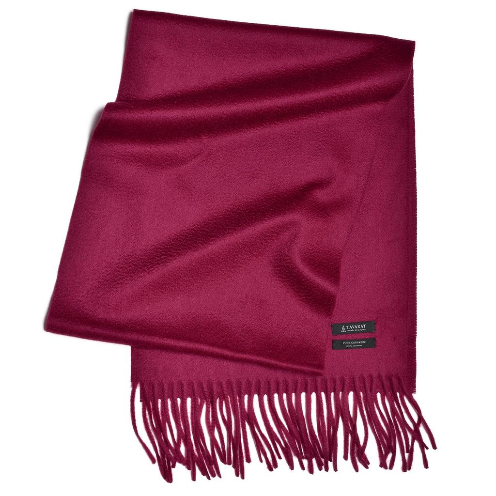 TAVARAT Cashmere Made In from Blanket Town Cashmere Men's Scarf, 100% Cashmere, Japan, Brushed, (Wine Red)