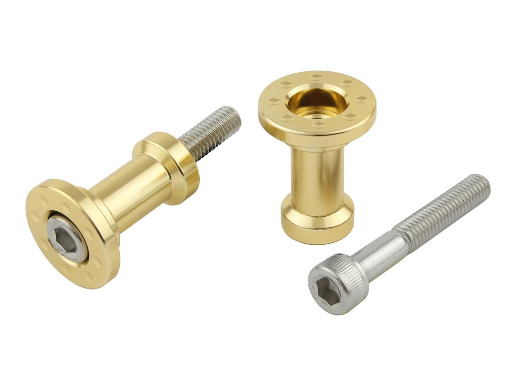 POSH 004136-12 Motorcycle Supplies Aluminum Touring Hanging Hook M6 Long Champagne Gold