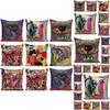 Stylish Colors Graffiti Cushion Covers With Invisible Zipper For Easy Cleaning