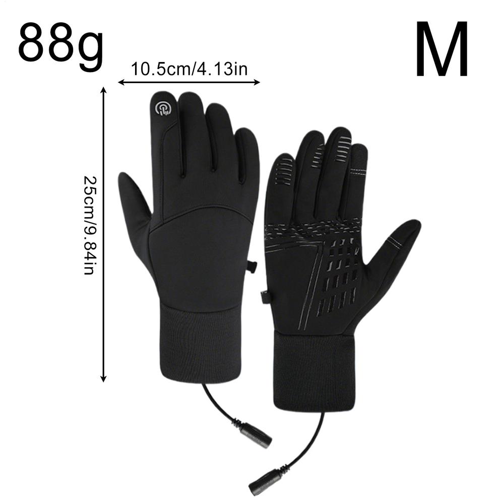 winter USB Heating Gloves Warm Electric Heated Gloves Touch Screen Warmth Heating Cycling Thermal Heat Gloves Motorcycle Gloves