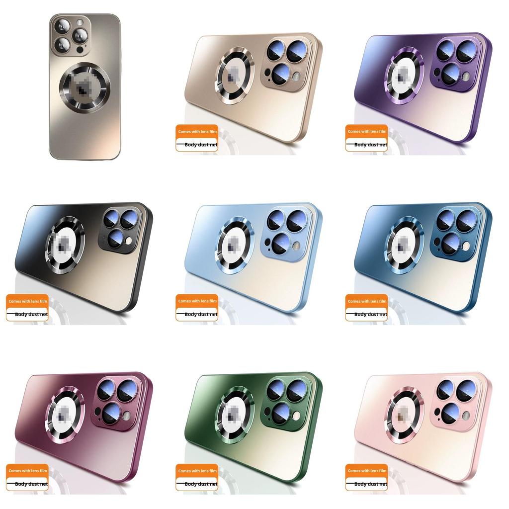 15 For Iphone Pro Matte Glass Magnetic Case With Shockproof Antiindentation