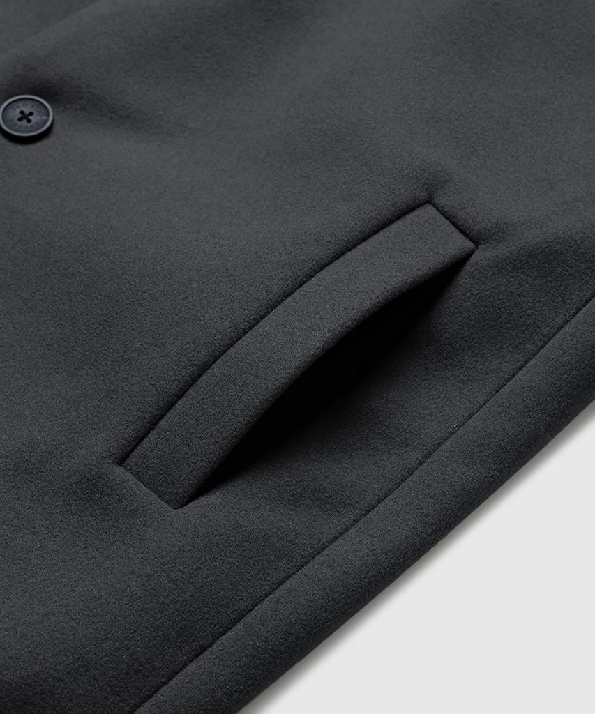 Lemain Second Wool Blend Oversized Single Coat [Charcoal]