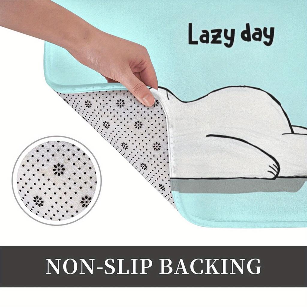 Cute Lazy Day Dog Welcome Doormat Floor Mat Rug for Home Entrance Decor Hallway Entryway Mat 40x60cm Indoor Outdoor Use