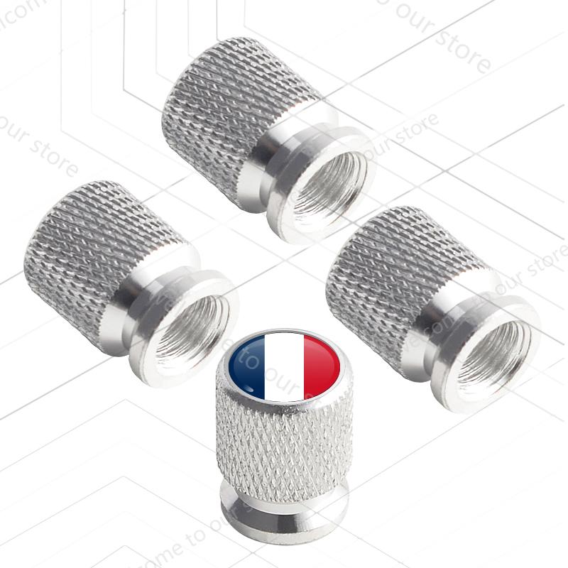 4 Stuks/Set Voor Frankrijk Italië Duitsland Spanje Nationale Tricolore Vlag LOGO Badge Motorfiets Auto Wiel Band Ventieldoppen Bandstamhoezen