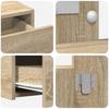 Makeup Table with Storage Brown 100 x 40 x 70 cm Engineered Wood