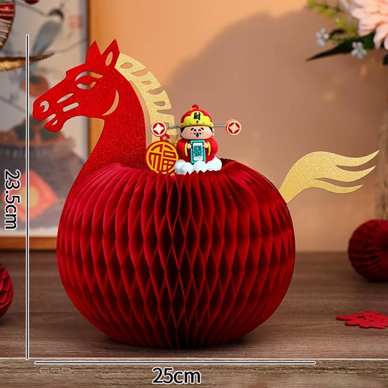 Wedding Room 3D Honeycomb  Ornament    Chinese Horse Year Decoration Carft  Wedding Spring Festival Party Decorations