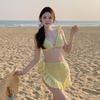 Women's High-End 2025 Dress-Style Three-Piece Bikini Swimwear for Hot Spring Vacations