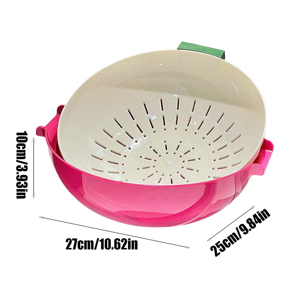 

Миска-дуршлаг для мытья овощей, корзина для слива, миска для мытья, дуршлаг для очистки, кухонные гаджеты, сушилка для дома, квартиры розовый