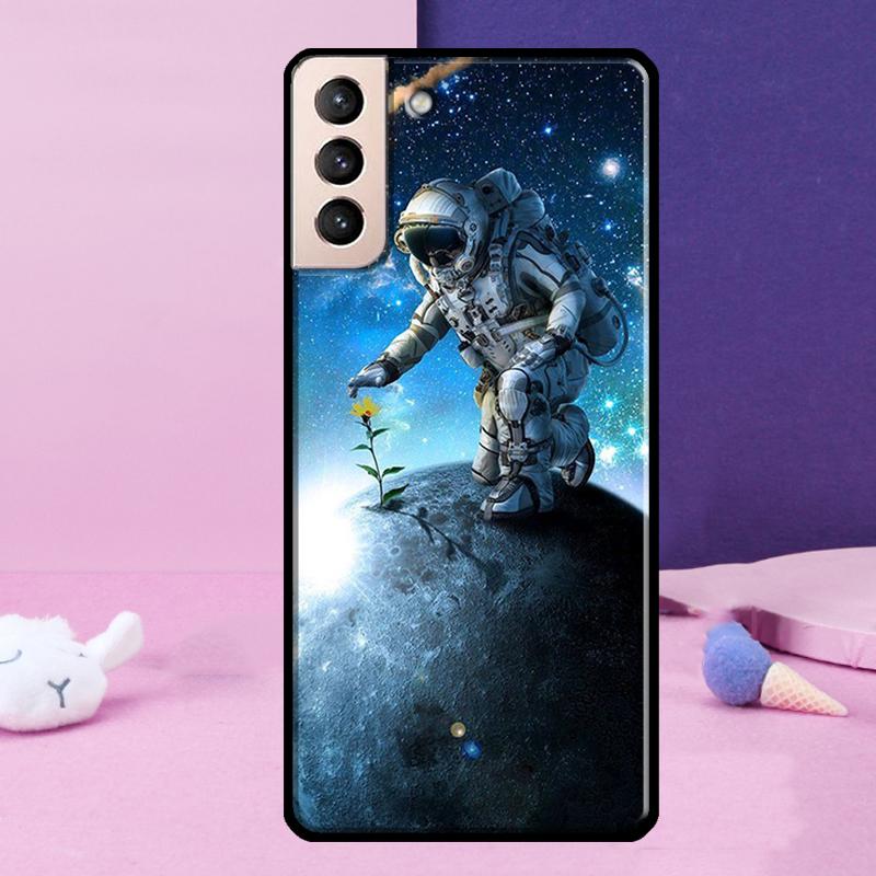 Moon Stars Space Phone Case For Samsung Galaxy S25 S24 Ultra S9 S10 S20 S21 S22 Plus S23 FE S24 FE Cover