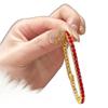 2025 Luxurious Red Diamond Ruby Bracelet for Women: Elegant Chinese Style Bangle
