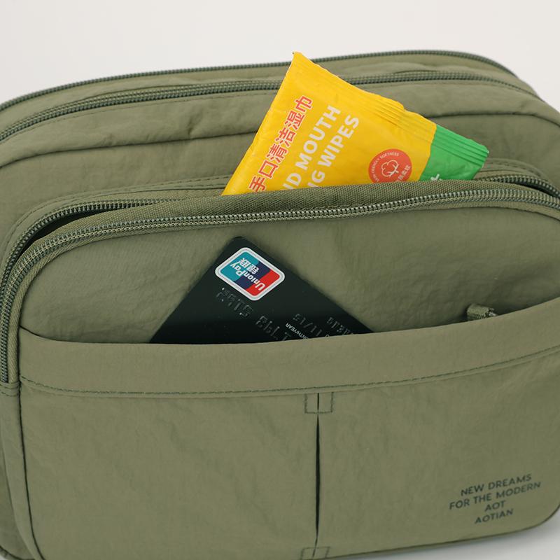 Borsa a tracolla leggera in nylon per uomo donna, borsa a tracolla messenger casual con tasche multiple