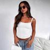 Women's European & American Fashion Slim Fit Sexy Camisole - Versatile, Solid Color Short Shirt