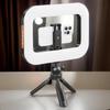 Kroužkové světlo Stativ Dobíjecí Selfie Přenosné Kroužkové světlo Nastavitelné Rozšiřitelné Sklopné Držák na telefon Pro Streamování Živě