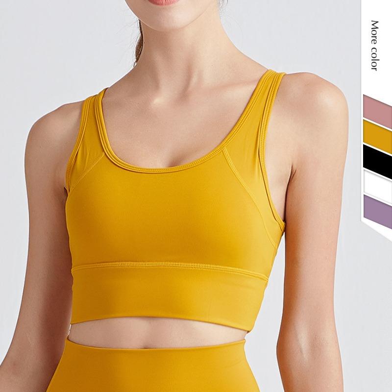 Sportsvest for kvinner, vakker rygg, fitness, støtdemping, samling, løping, sports-bh, yogadress