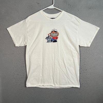 Slushcult White Graphic T Shirt Mens Size Large 100% Cotton