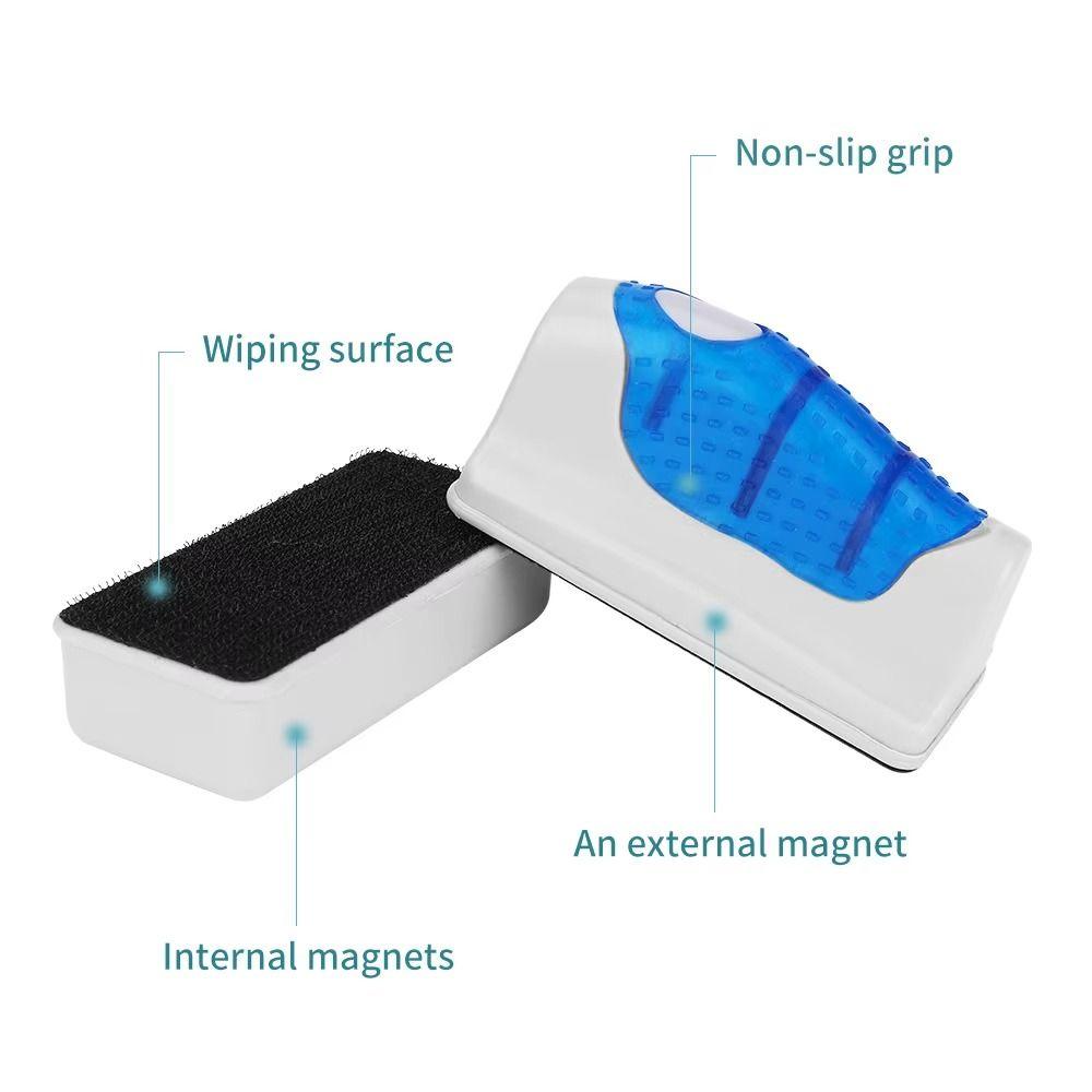 Magnetic Aquarium Algae Scraper Ergonomic Handle Double Side Fish Tank Wiping Brush Professional Fish Tank Floating Brush Glass